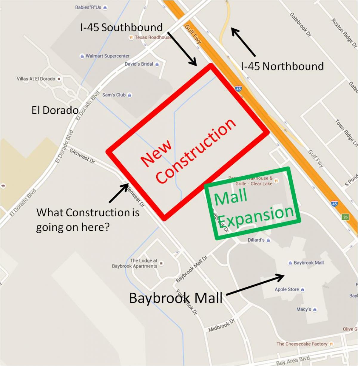 karta trgovačkog centra baybrook