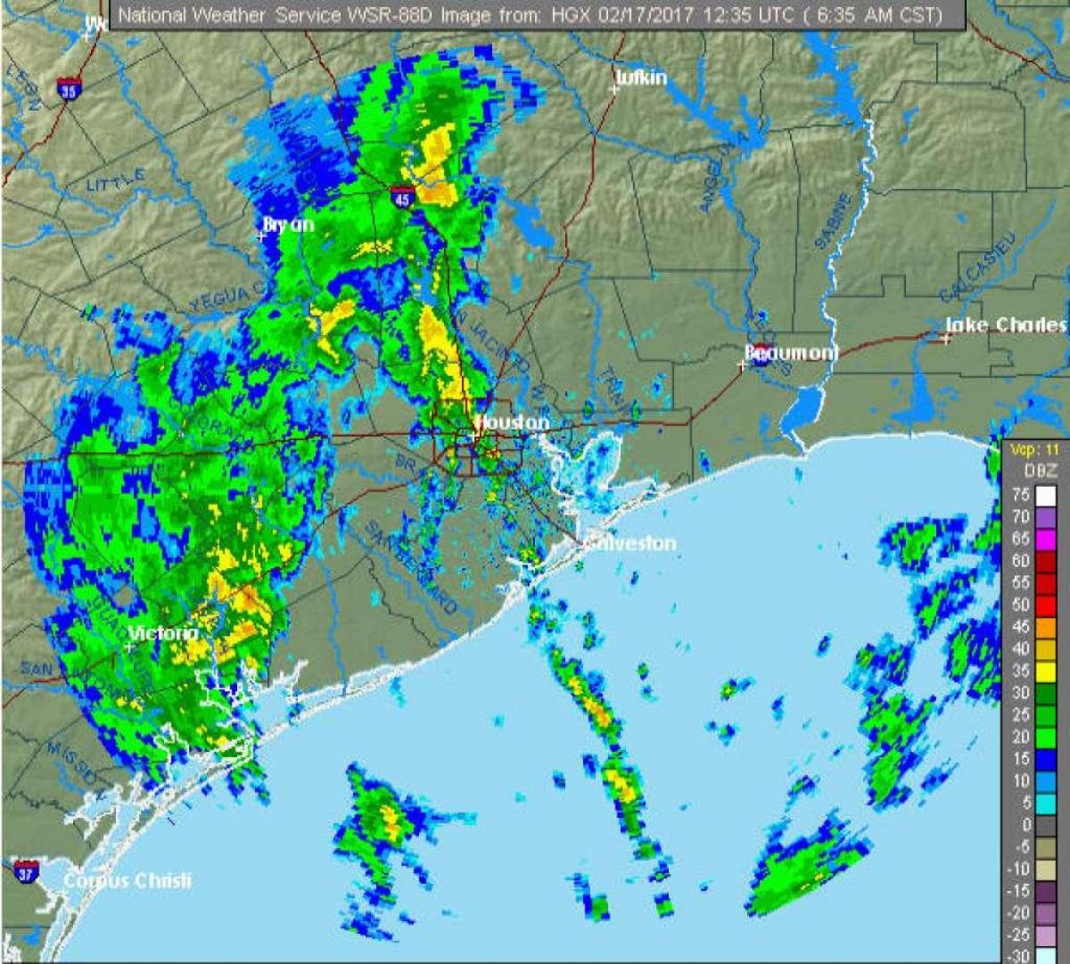 kiša karti Houston