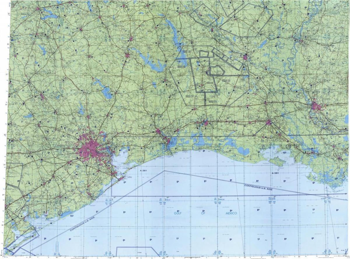 topografski kartica Houston