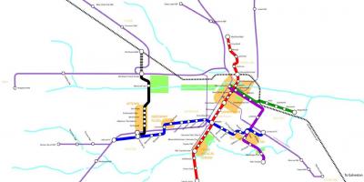 Metro Željeznički Houston na karti