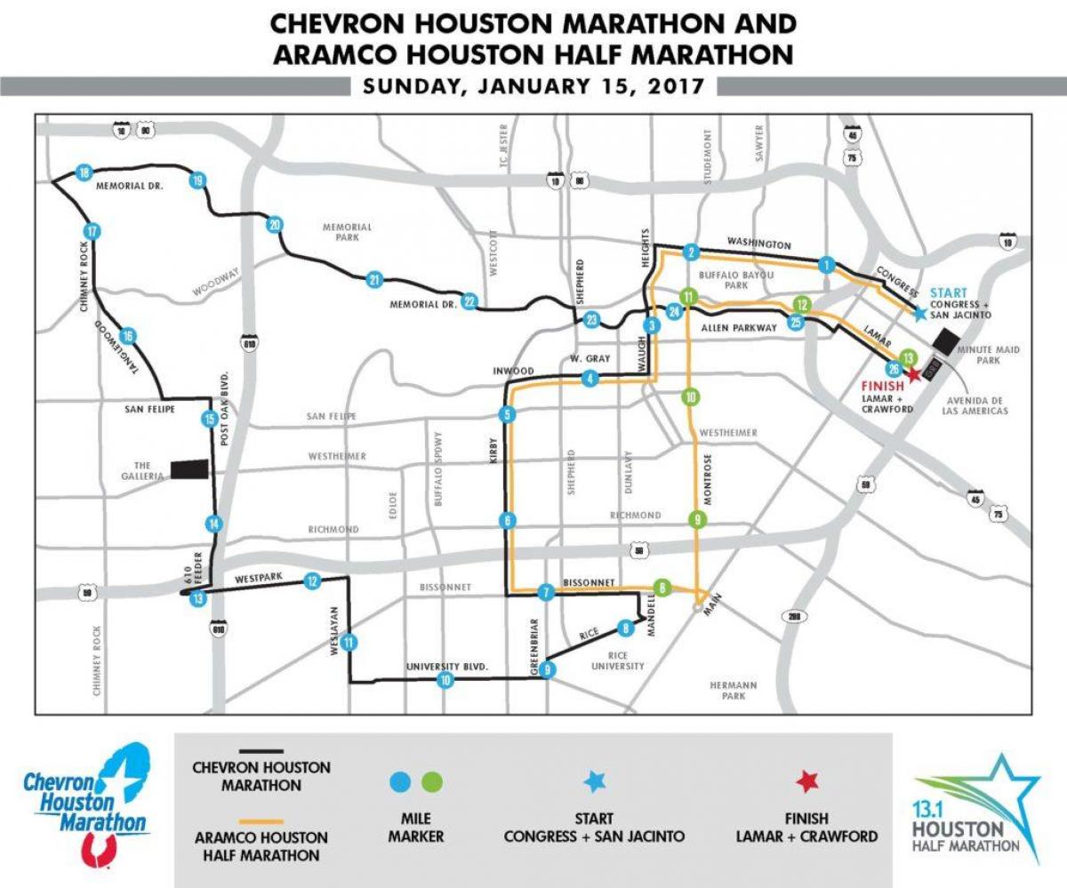 karta Houston maraton