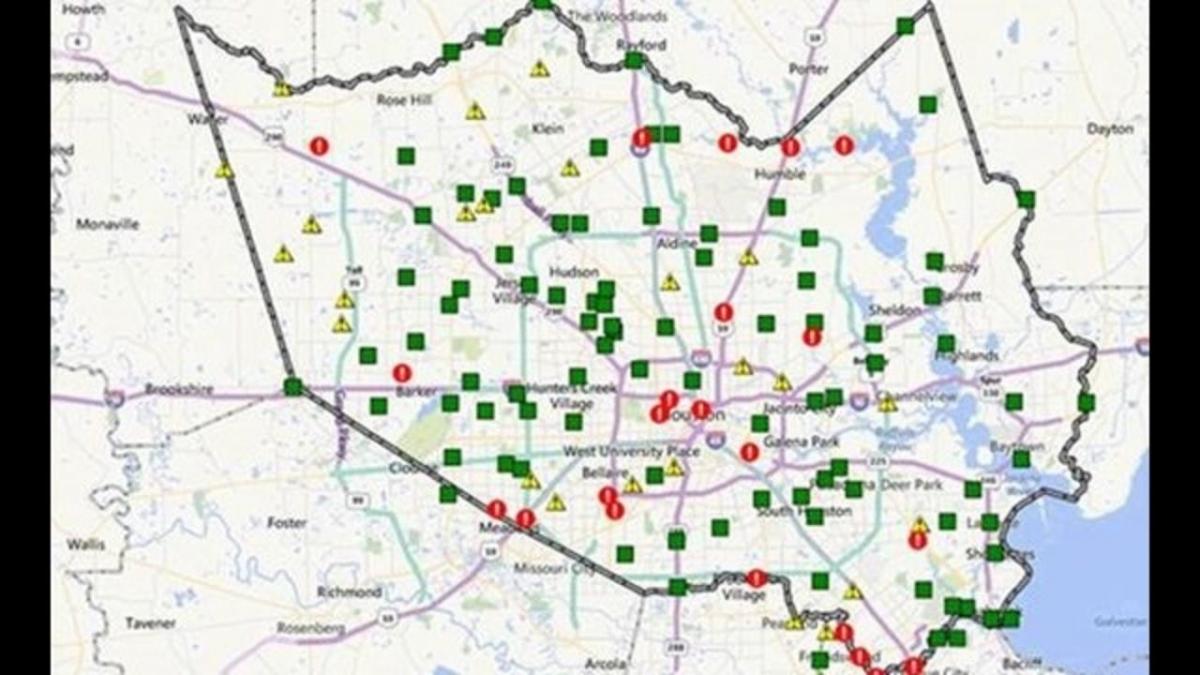 karta zone poplave u Houston