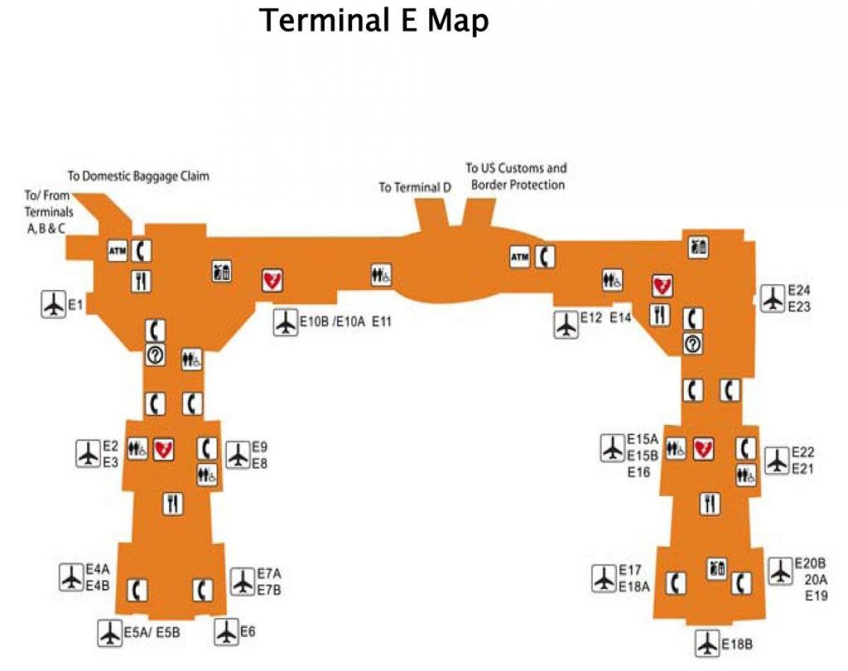 Houston airport terminal e-karti