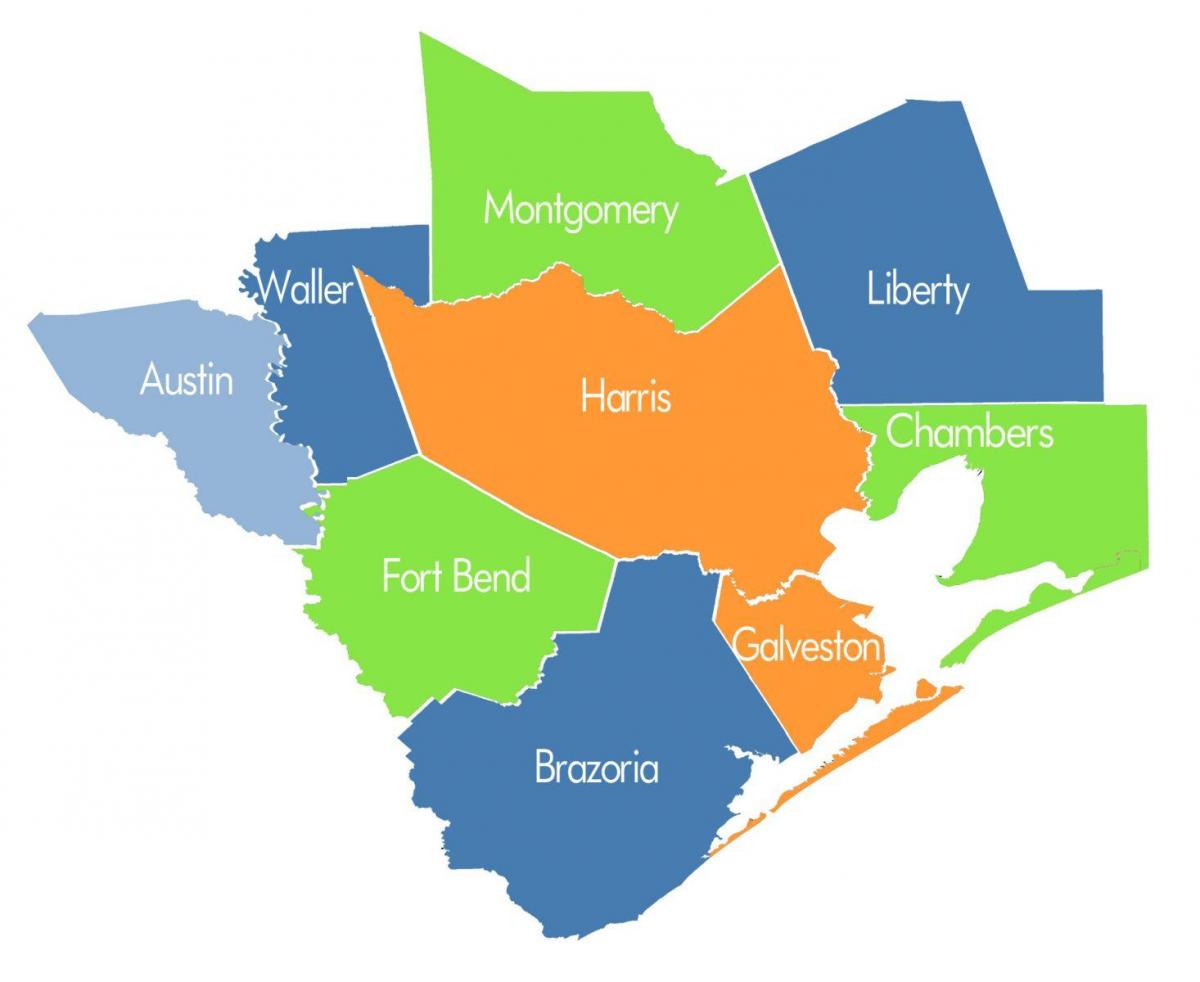 karta županije Houston