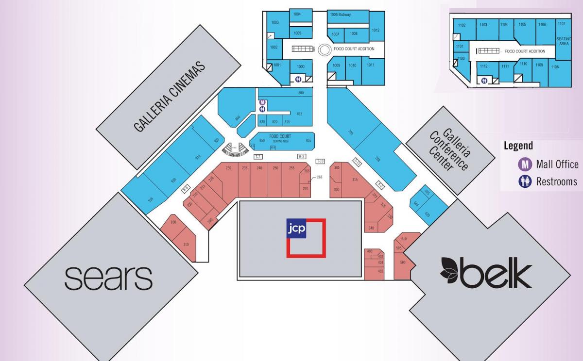 Trgovački centar Galleria Houston na karti