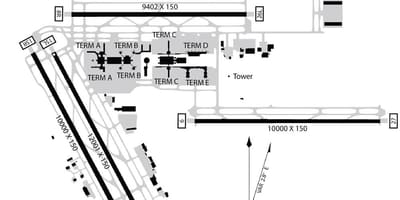 George Bush intercontinental airport na karti