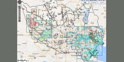 Karta poplave u Houston