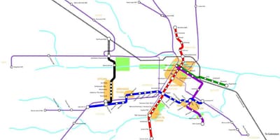 Metro Željeznički Houston na karti